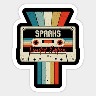 Graphic Sparks Proud Name Cassette Tape Vintage Birthday Gifts Sticker